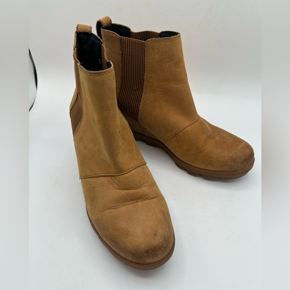 Sorel Joan of Arctic™ Wedge II Chelsea Wedge Platform Bootie Boot Camel brown - Picture 7 of 11